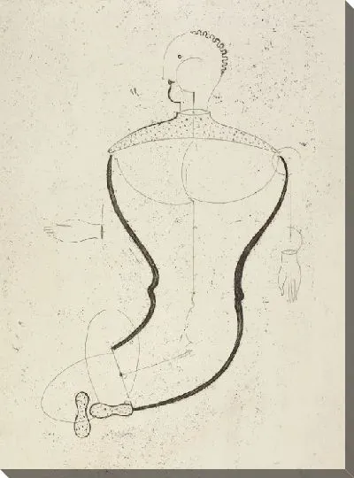 Картина Абстрактная фигура, вид слева: рис. S из портфолио мастеров Баухауза, 1923 г.