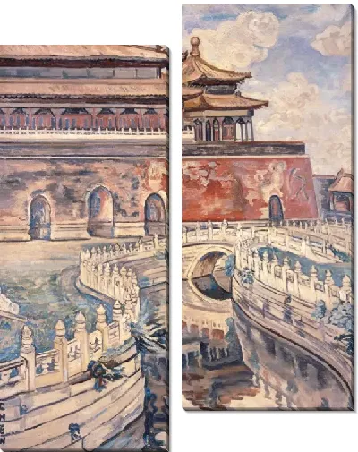 Картина Городской пейзаж Пекина