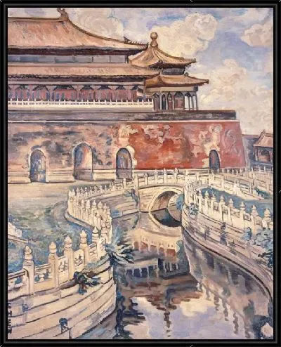 Картина Городской пейзаж Пекина