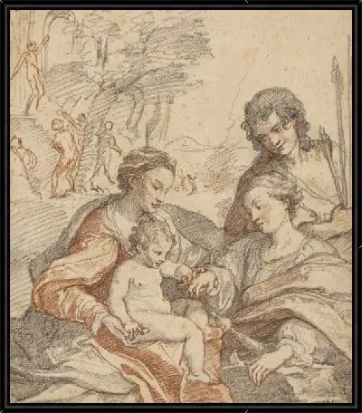 Мистический брак святой Екатерины (после Корреджо)