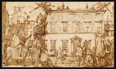 Таддео, украшающий фасад палаццо Маттеи