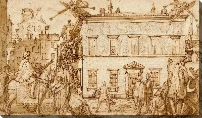 Таддео, украшающий фасад палаццо Маттеи