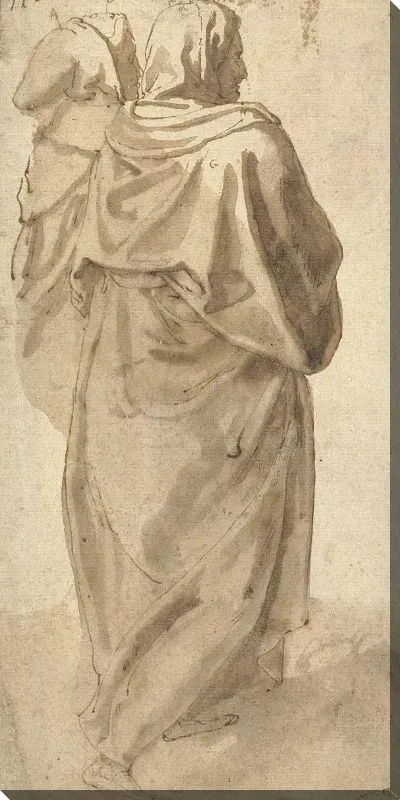 Картина Два стоящих монаха, наполовину увиденные сзади