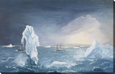 Картина Ледяные острова, Уильям Ходжес