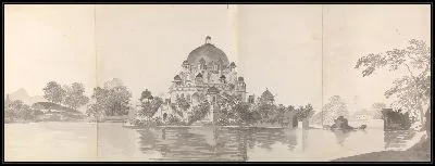 Картина Вид на гробницу императора Шер Шаха в Сасараме (Sasaram) в Бихаре