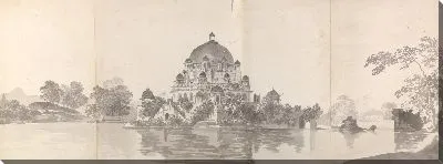 Картина Вид на гробницу императора Шер Шаха в Сасараме (Sasaram) в Бихаре