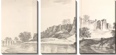 Картина Вид на форт Ионпура (Джаунпур) на берегах реки Гуомти