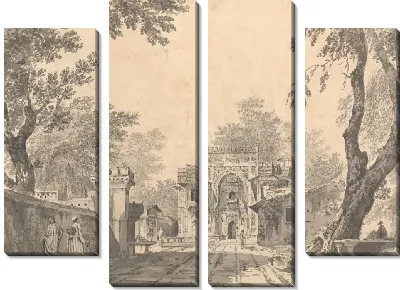 Картина Вид на мечеть у Чунар Гур (Ворота), [Чунангарх]