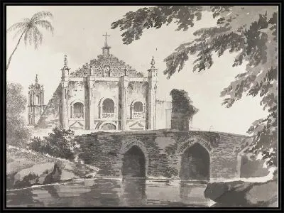 Вид на мост и христианскую церковь