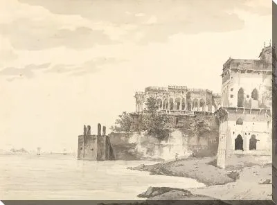 Картина Вид на руины дворца в Газипуре [Газипур) на реке Ганг