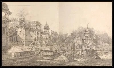 Картина Вид части города Бенарес