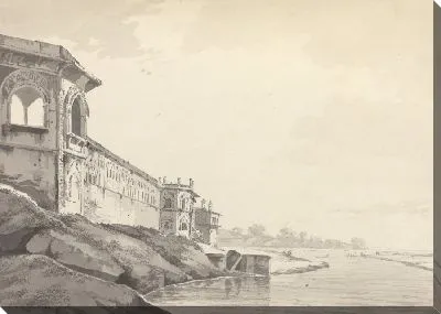 Картина Вид части дворца позднего набоба Сия уль Довла в Физабаде [Физабад]