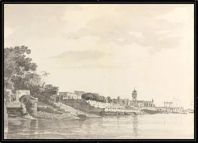 Картина Вид на Чинсура, голландское поселение в Бенгалии