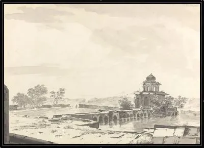 Картина Вид на Мавзолей в Этмадпуре [Итмадпур]