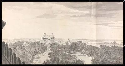 Картина Вид на гробницу императора Акбара в Секрундии (Сикандра) с вершины Внешних ворот