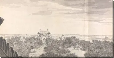 Картина Вид на гробницу императора Акбара в Секрундии (Сикандра) с вершины Внешних ворот