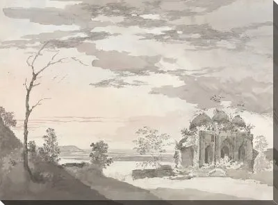 Картина Разрушенное здание на перевале Тиллиагурри [Телиагархи]