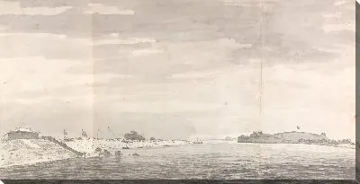 Картина Вид на военный лагерь с отдаленным видом на Чунаргарх