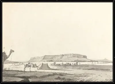 Картина Отдаленный вид на форт Гвалиора с лагерем на переднем плане