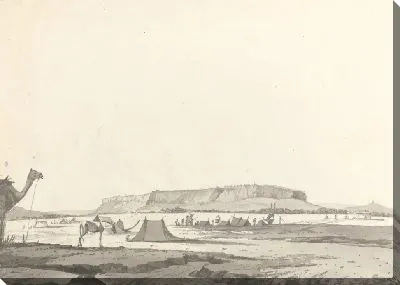 Картина Отдаленный вид на форт Гвалиора с лагерем на переднем плане