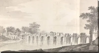 Картина Вид на мост у Айонпура [Яунпур] через реку Гуомти