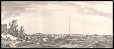 Картина Панорамный вид на реку и далекие холмы, взятые из крепости