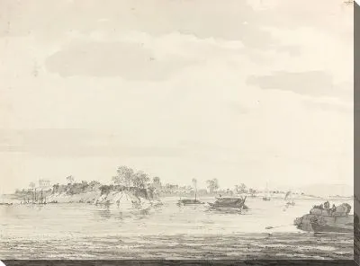 Картина Вид на форт Монгир [Монгир] На берегах реки Ганг