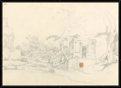 Картина Вид на памятник индуистов (возле Муршидабада)