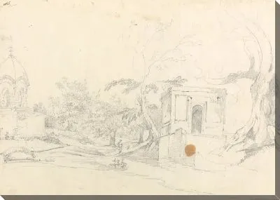 Картина Вид на памятник индуистов (возле Муршидабада)