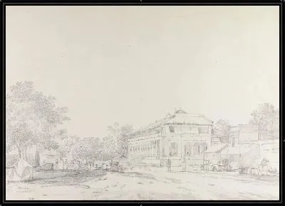 Картина Лагерь возле постановочного бунгало