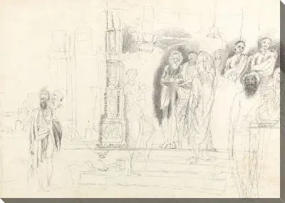 Брахманы перед храмом Виш Виша (Бишвар) в Бенаресе