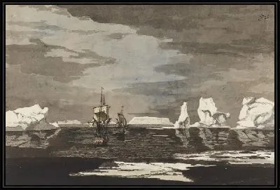 Картина Ледяные острова с Резолюцией и Приключением