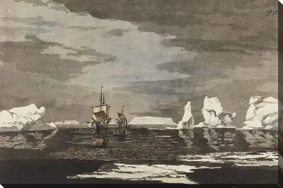 Картина Ледяные острова с Резолюцией и Приключением