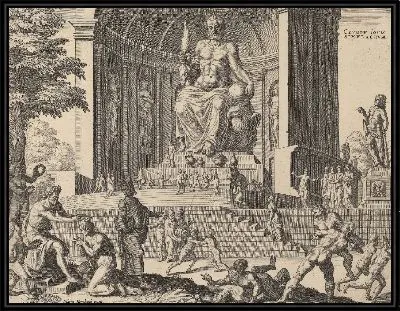 Картина Олимпийский факс в четверг (Статуя Зевса в Олимпии)