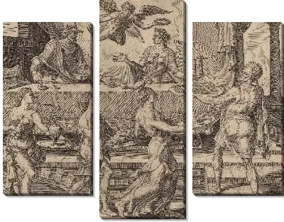 Картина Труд и усердие, наслаждаясь их простой едой