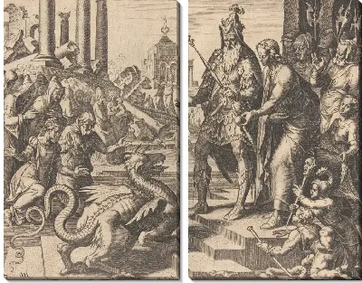 Картина Даниэль, кормящий дракона