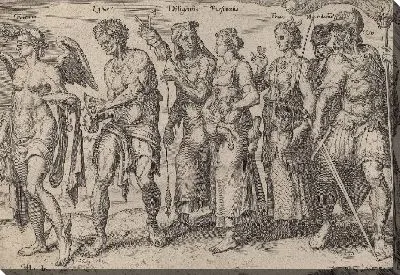 Картина Фортуна, Лабор, Дилигантия, Сарказония, Фраус (честные и нечестные способы стать богатыми)