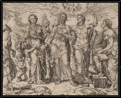 Картина Человек, которому помогают вера, надежда и милосердие