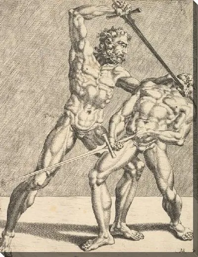 Картина Два фехтовальщика, от фехтовальщиков, плита 7