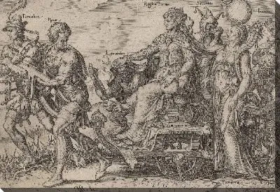 Картина Опасность, паника, грабеж, королева денег от безумия, зависть (опасности и припадки сопровождающего Велата)