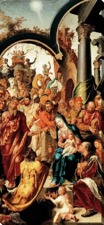 Картина Поклонение волхвов; Архангел Гавриил