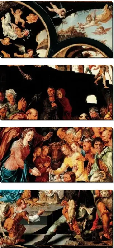 Картина Поклонение пастухов, Богородицы