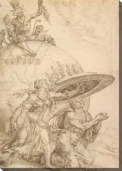 Картина Человек защищен щитом веры