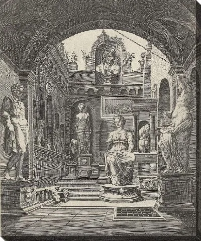 Картина Скульптурный двор в Casa Sassi в Риме