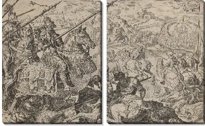 Картина Сулейман Великолепный вынужден снять осаду Вены