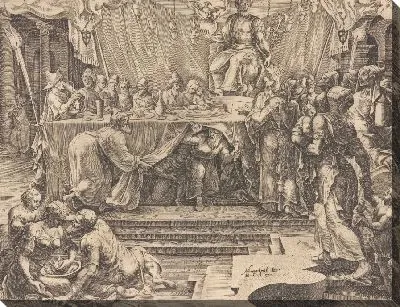 Картина Священники Бел Едят и пьют в храме Бел