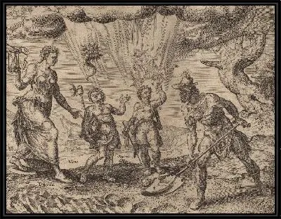 Картина Господь наделил усердного работника едой и одеждой