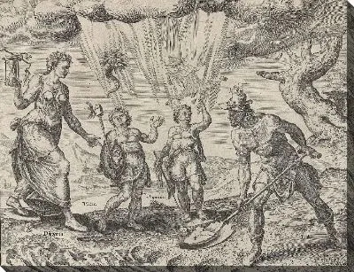 Картина Труд вознаграждается едой и одеждой