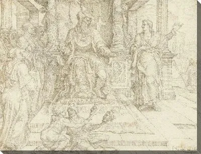 Картина Даниэль говорит Киру, что он может поклоняться только живому Богу и никаким искусственным идолам