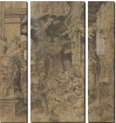 Картина Поклонение пастухов; verso: эскизы